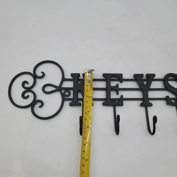 Key Holder Wall Rack Hooks Organizer Mail Mount Hanger Mount Metal Entryway 13" - Picture 3 of 7